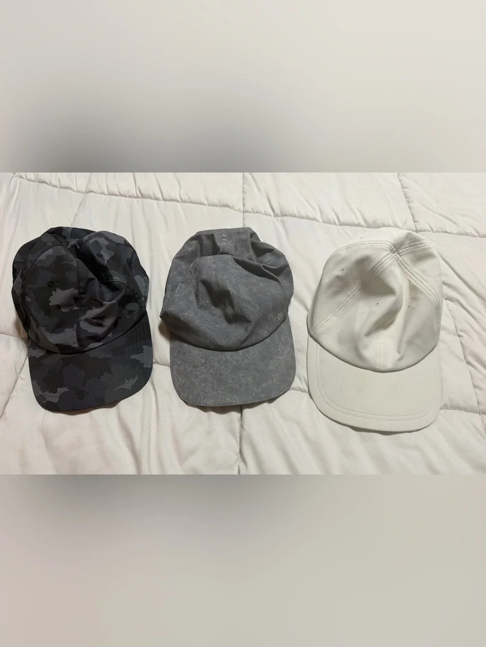 2 Lululemon and 1 Athleta hat